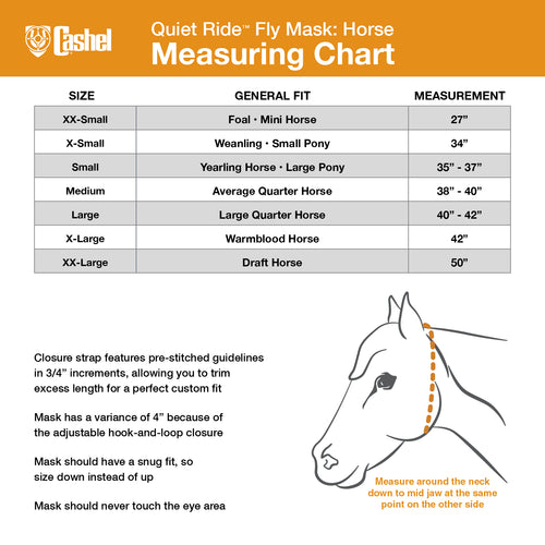 Cashel Quiet Ride Fly Mask Long Nose